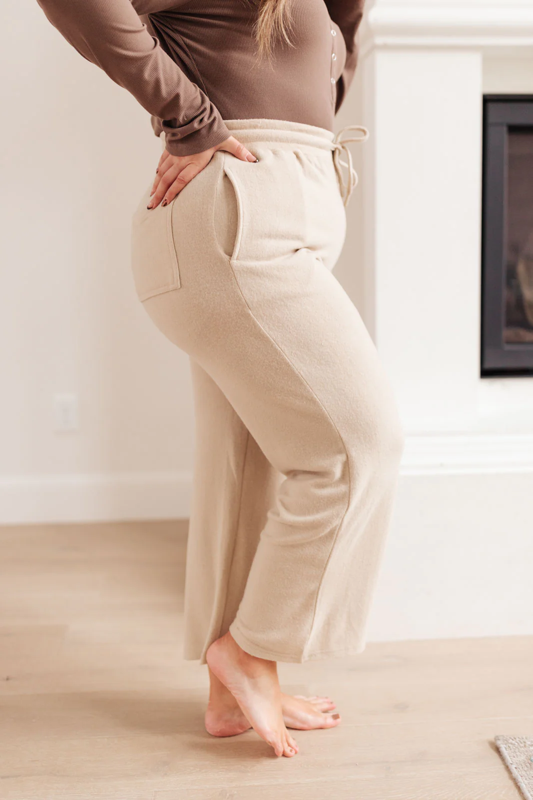 Wide Legged & Cozy Sweatpants in Sand - 11/4/2021 - Image 3