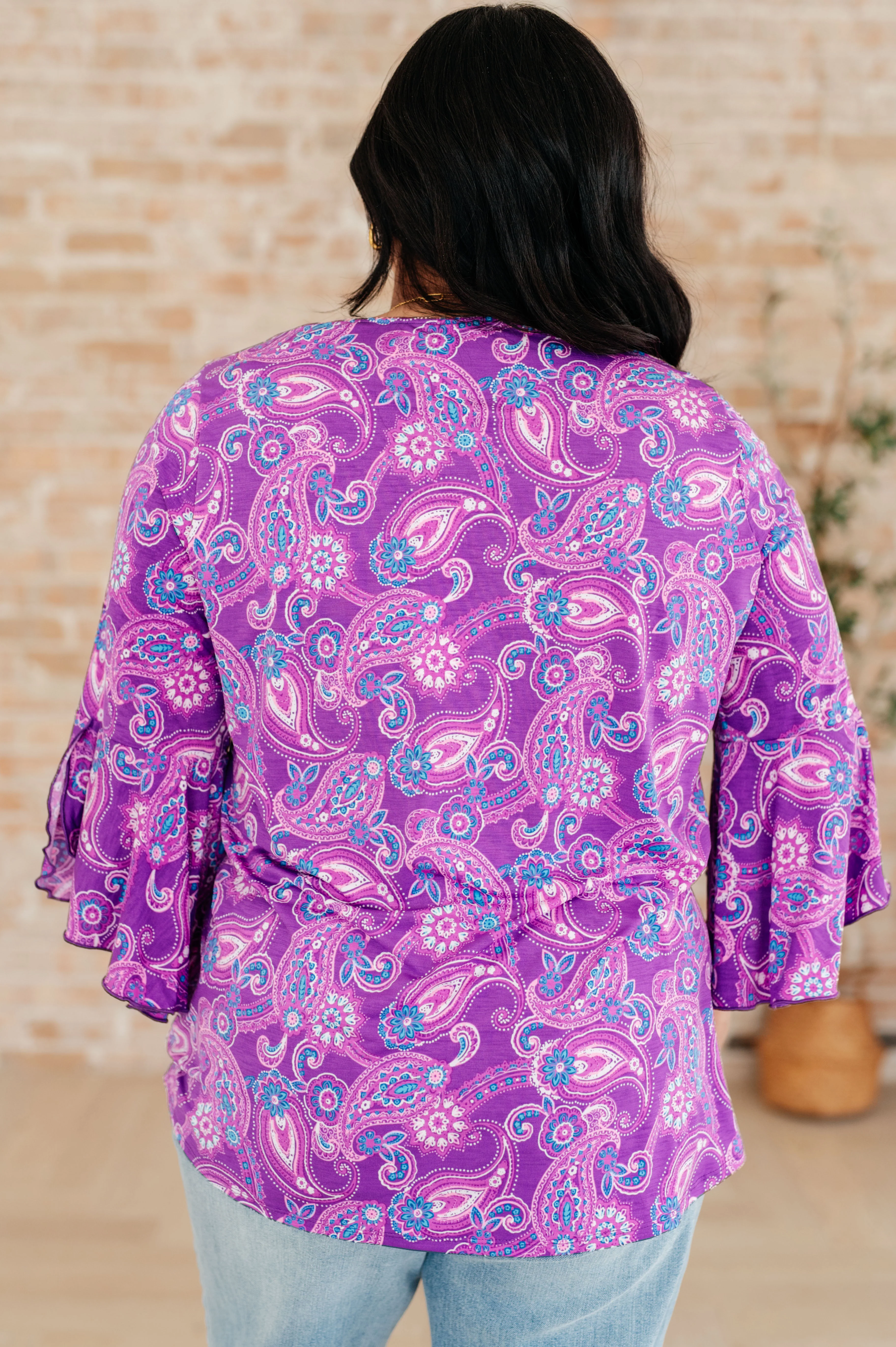 Willow Bell Sleeve Top in Lavender Paisley - 4/4/2024 - Image 7
