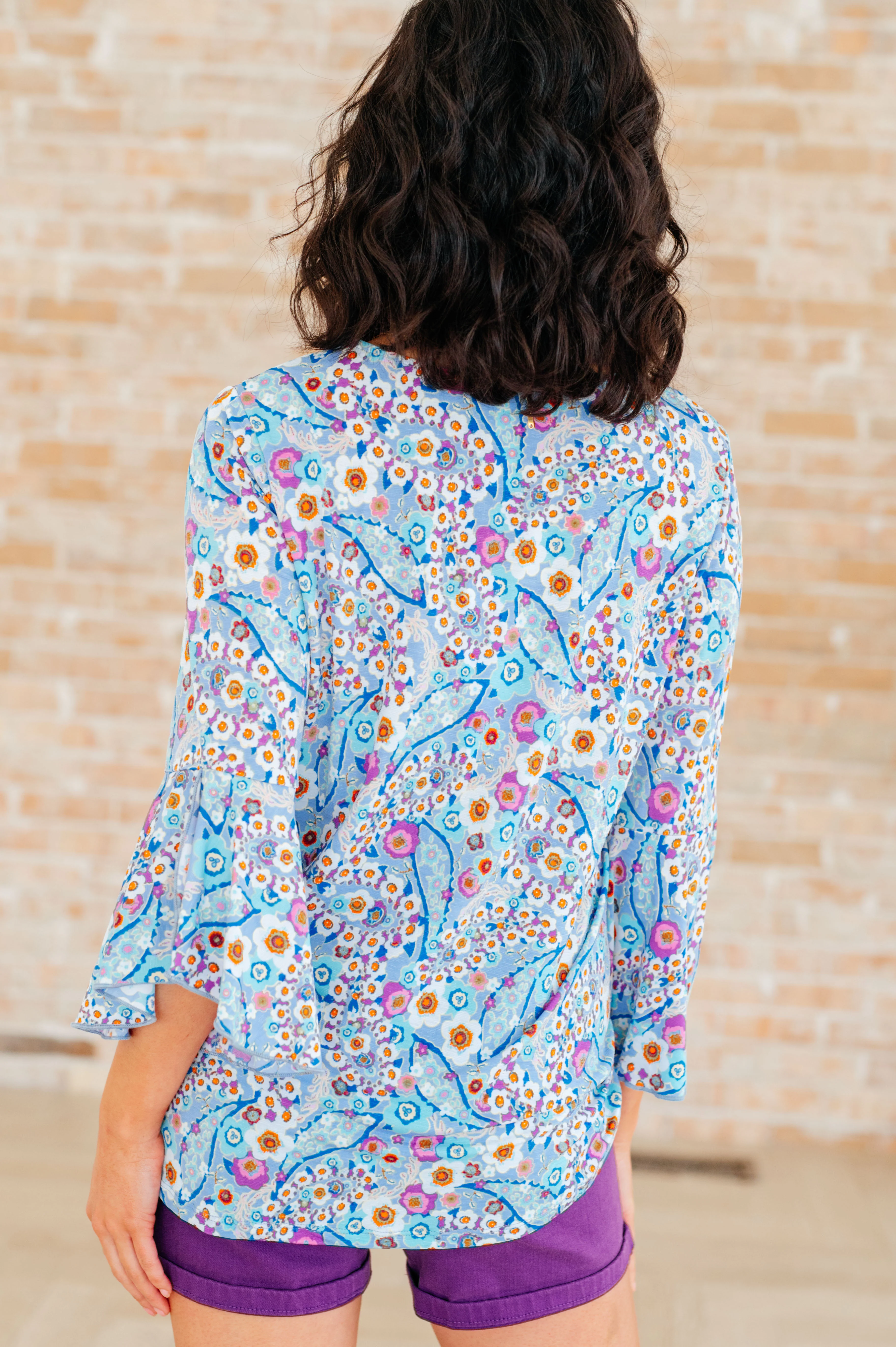 Willow Bell Sleeve Top in Retro Ditsy Floral - 4/4/2024 - Image 8