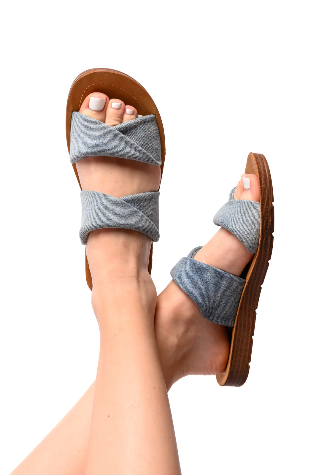 With a Twist Sandal in Denim - 6/19/2024 Corkys