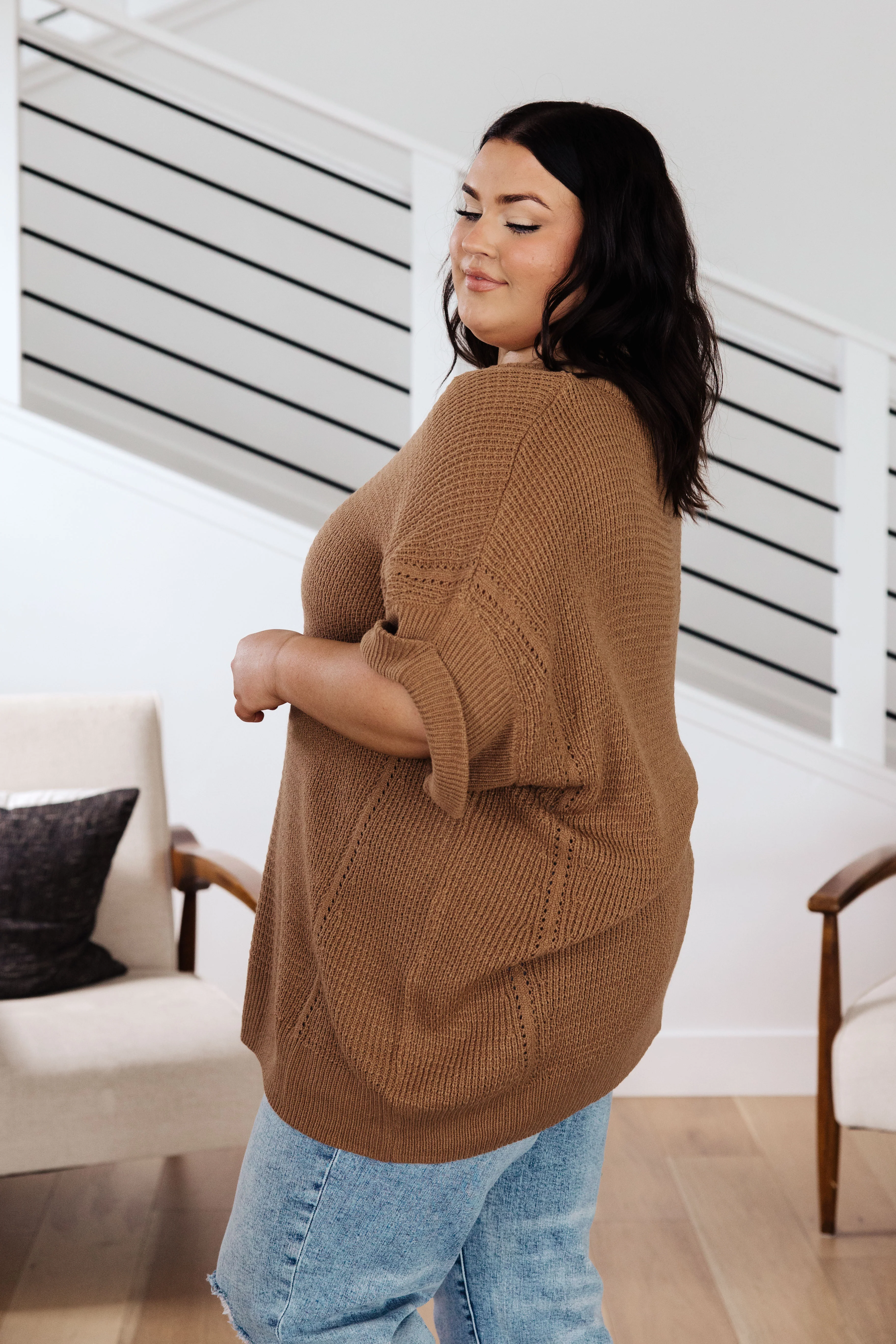 Wonder Why V-Neck Short Sleeve Sweater - 10/12/2023 - Image 8