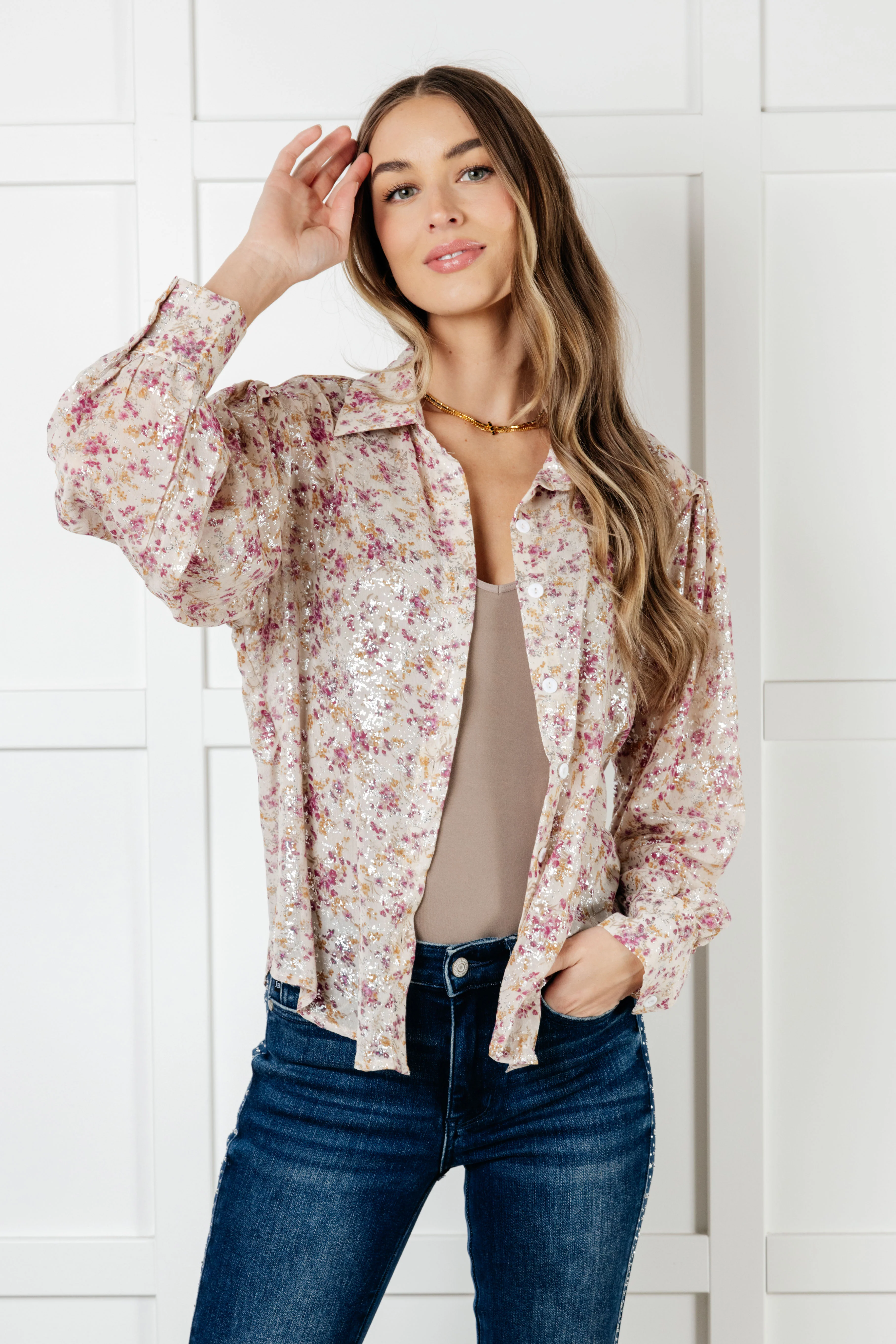 You and I Connect Floral Button Up Blouse - 8/25/2025 - Image 3