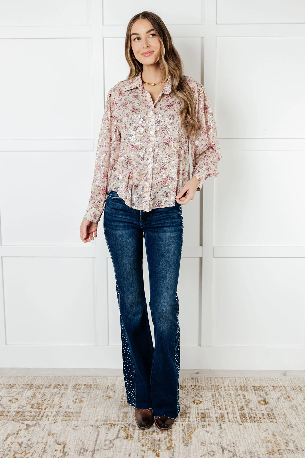 You and I Connect Floral Button Up Blouse - 8/25/2025 - Image 5