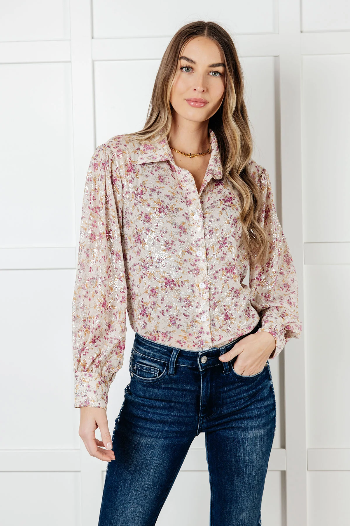 You and I Connect Floral Button Up Blouse - 8/25/2025 - Image 6