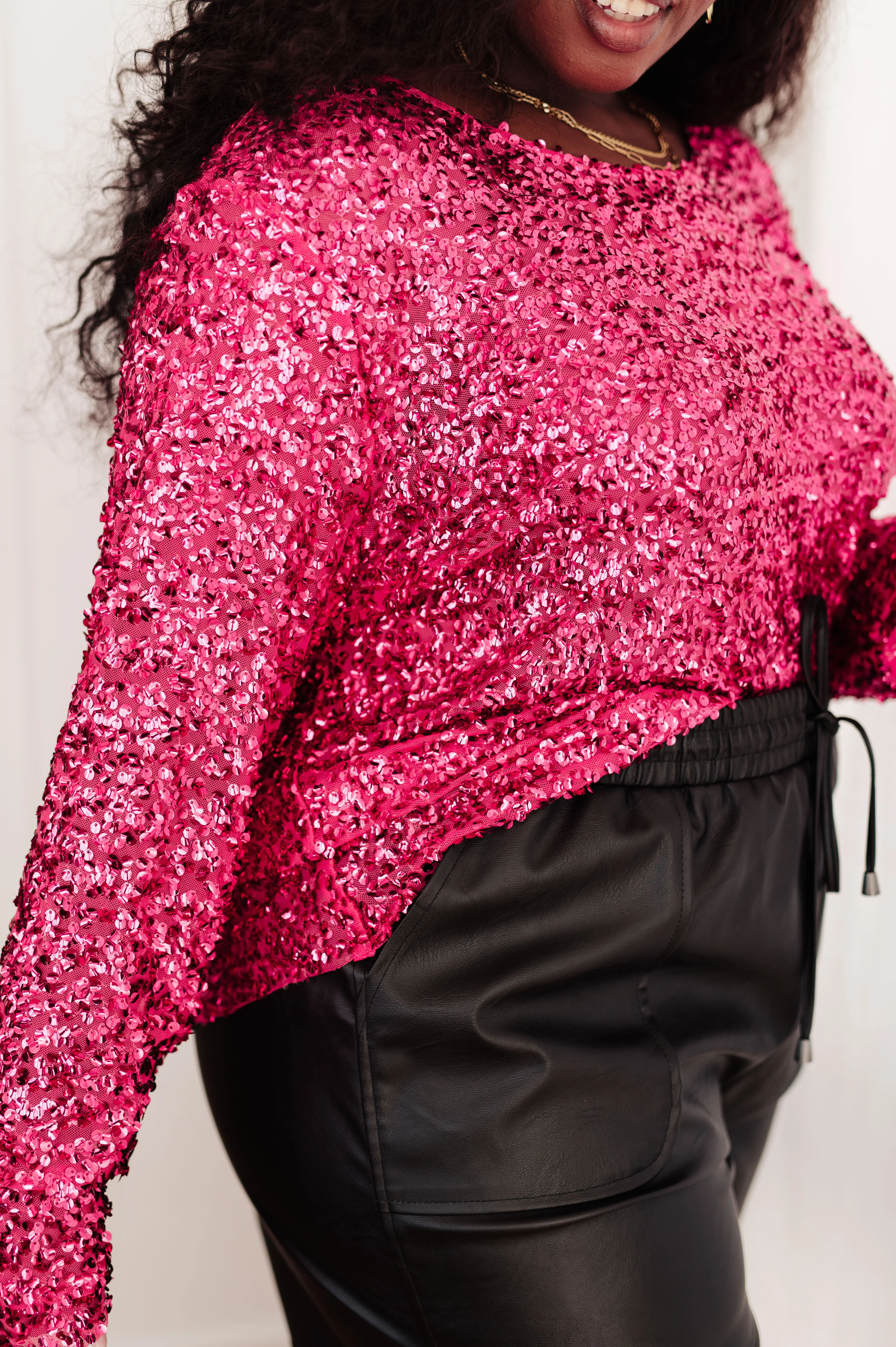 You Found Me Sequin Top in Fuchsia - 10/24/2023 - Image 6