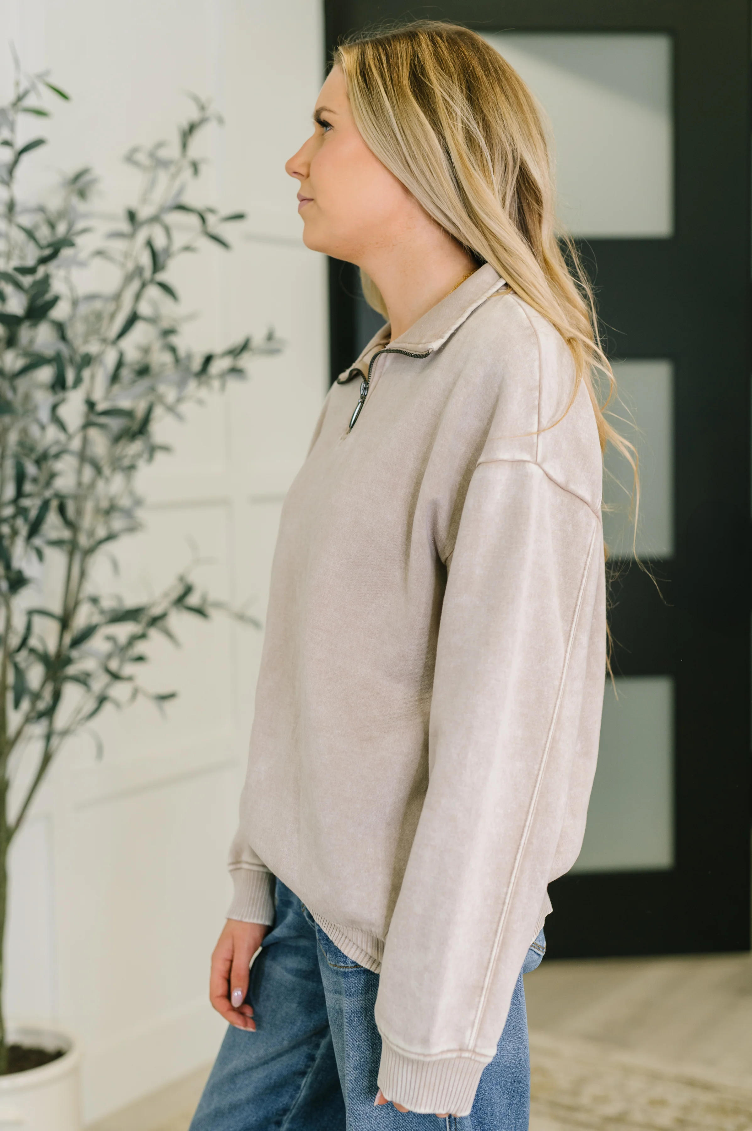 You Should Know Half Zip Pullover in Ash Mocha - 10/1/2025 - Image 4