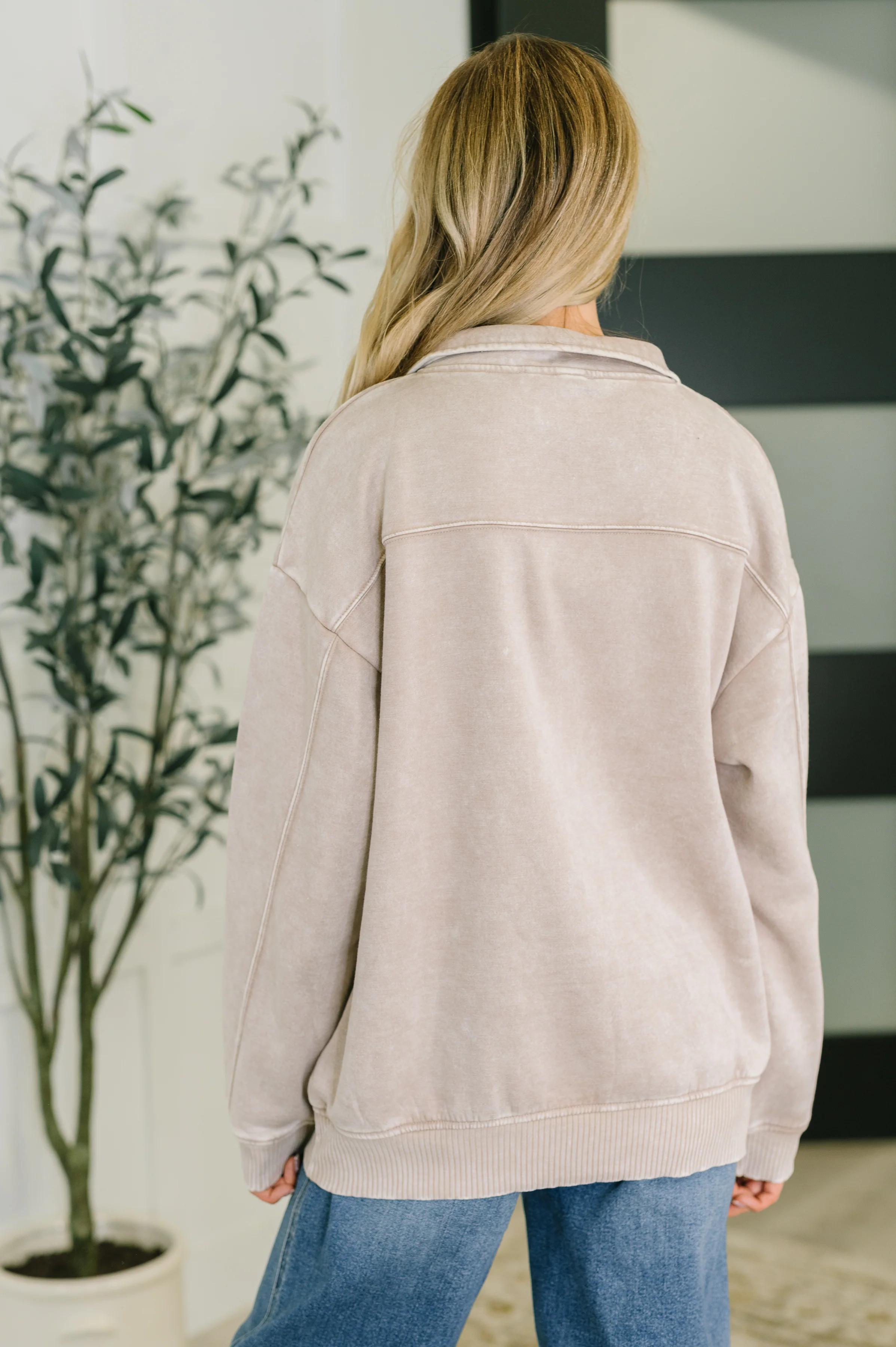 You Should Know Half Zip Pullover in Ash Mocha - 10/1/2025 - Image 5