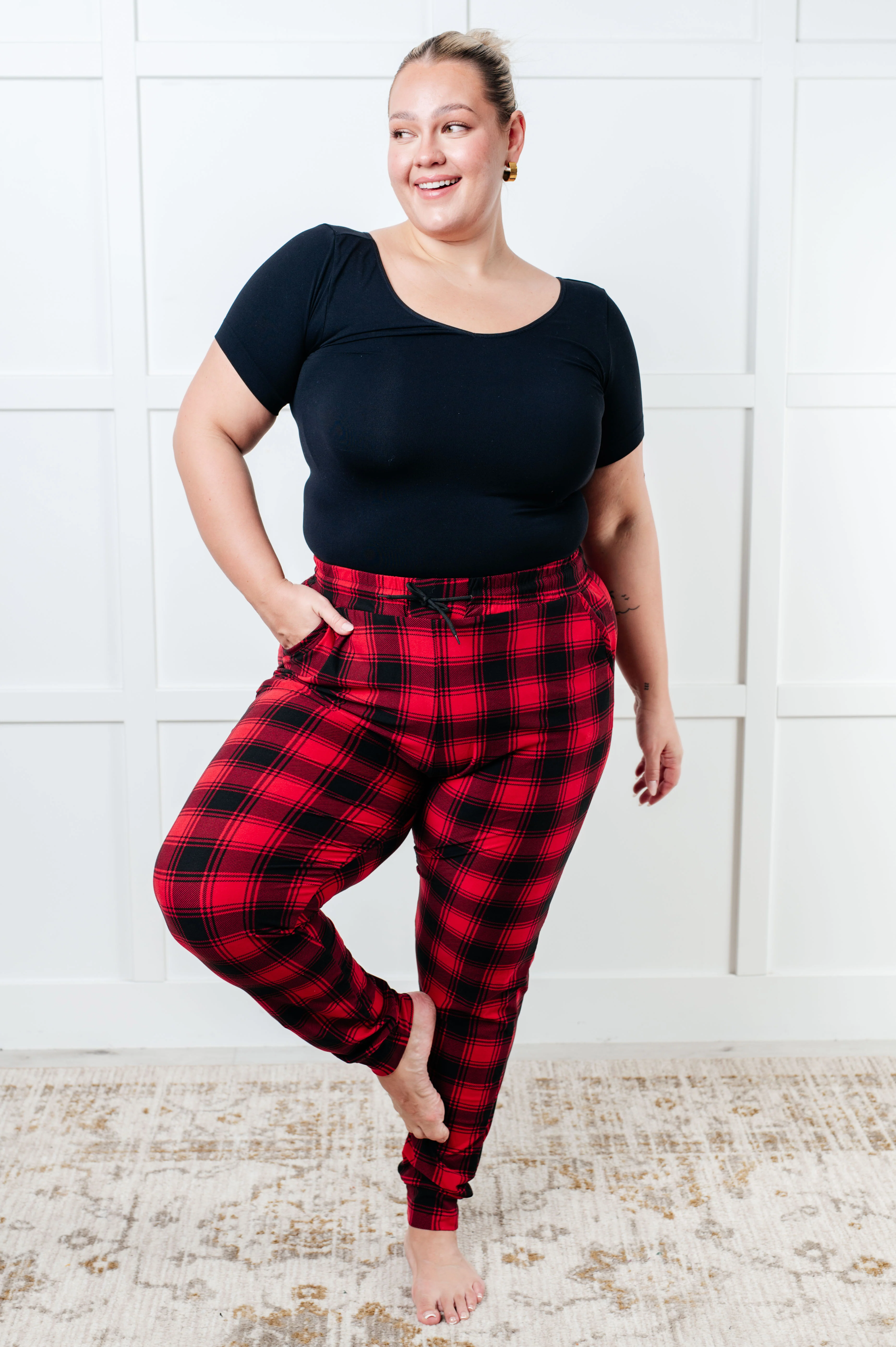 Your New Favorite Joggers in Red Plaid - 11/27/2024 - Image 4